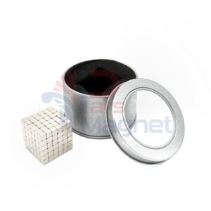 مجموعه ۲۱۶ عددی مکعب مغناطیسی با آبکاری نقره ای