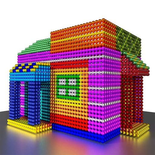 ساخت خانه با توپ مغناطیسی