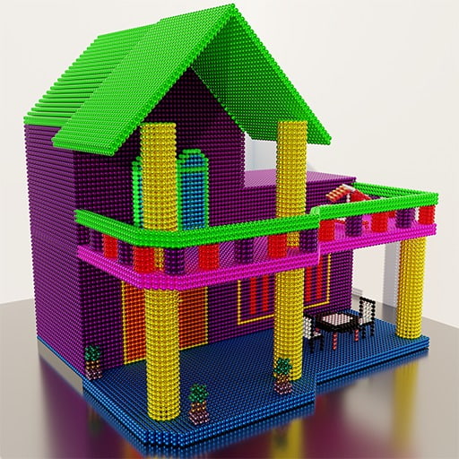 ساخت خانه با توپ مغناطیسی